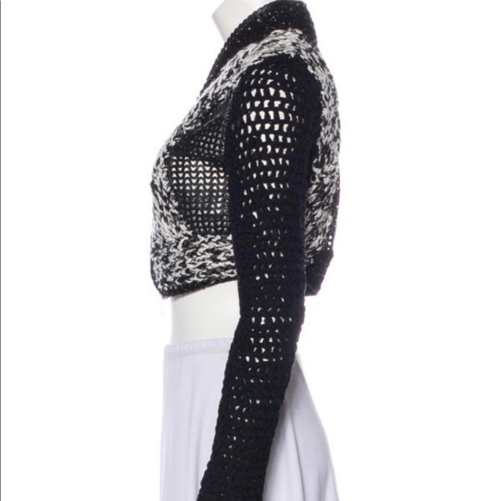 Versace Leather Knit-Crop Jacket - Picture 4 of 11